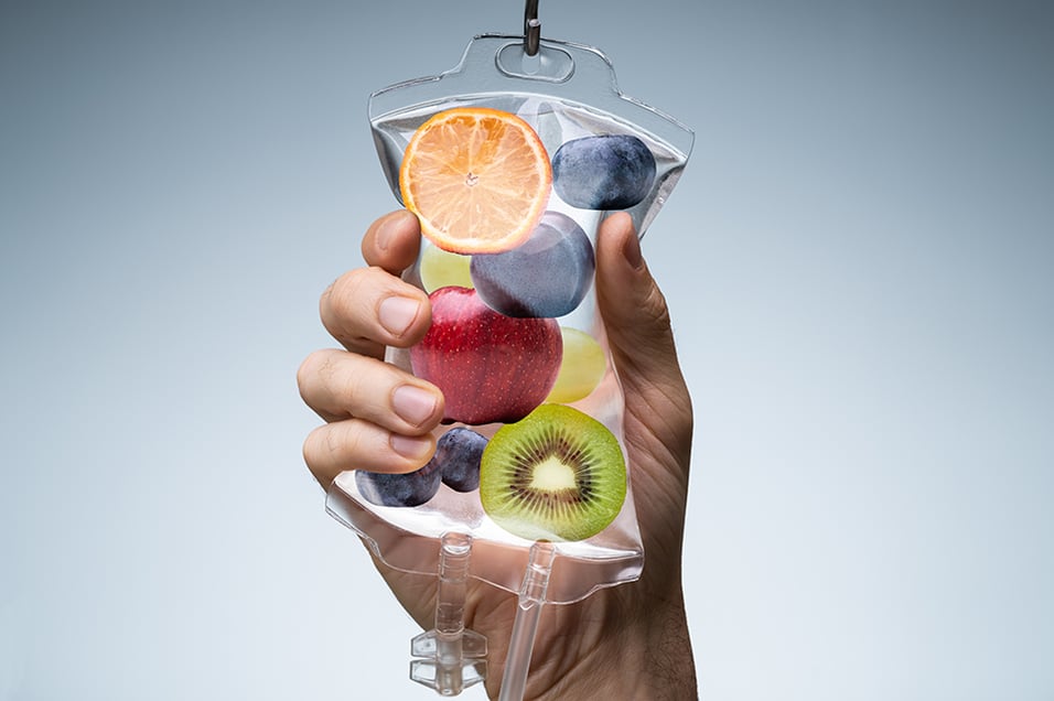 Fruit-in-IV-Bag-representing-vitamin-drip